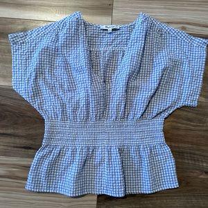 Madewell gingham blouse size XS